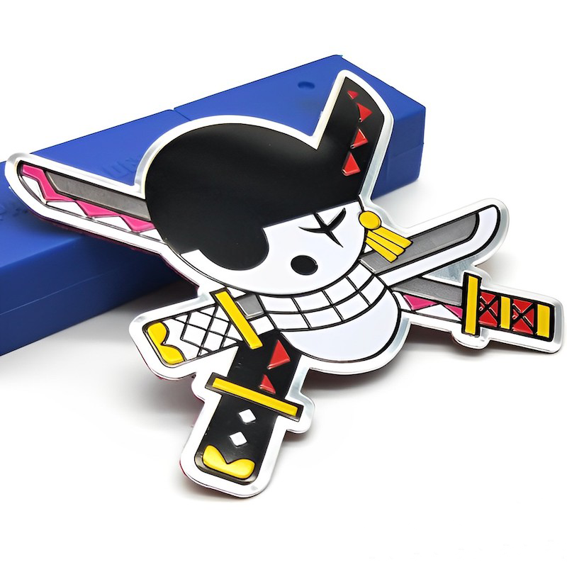 autocollant one piece metal jolly roger 5