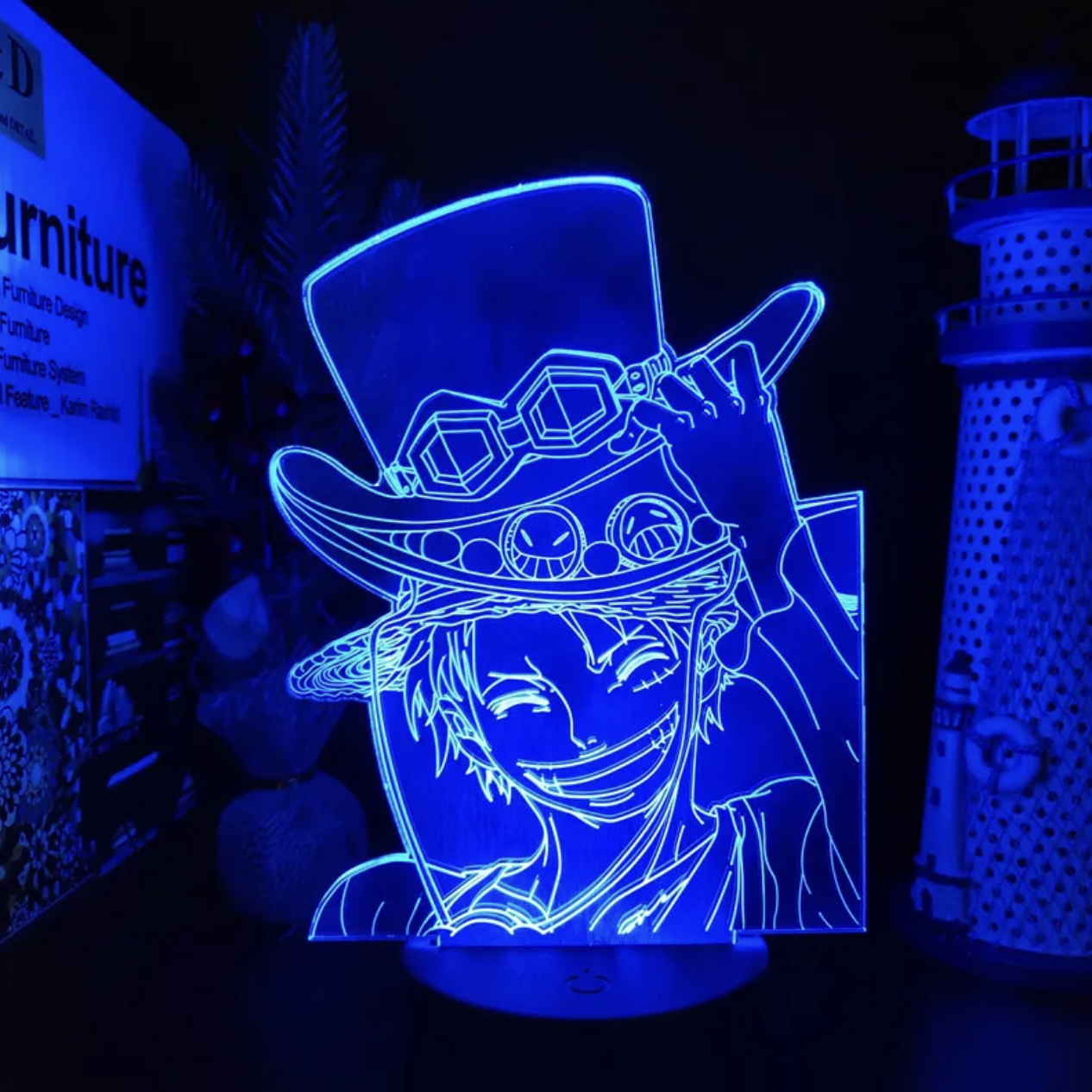 Lampe 3D One Piece Luffy Hats