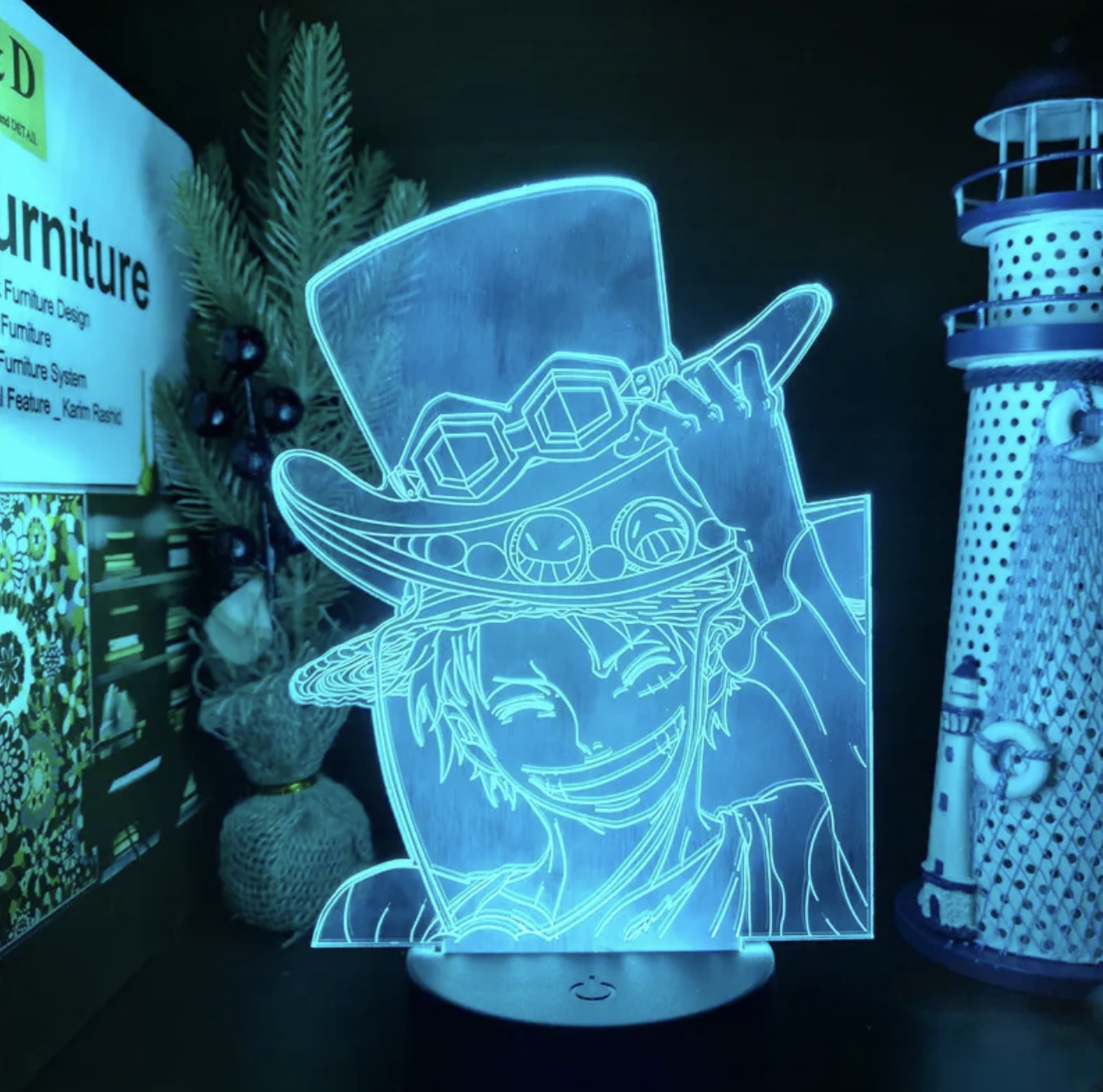 lampe 3d one piece luffy hats 5