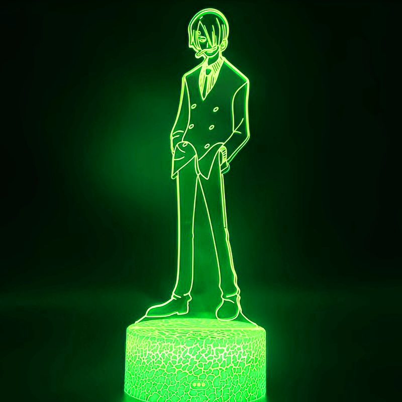 lampe 3d one piece vinsmoke sanji green