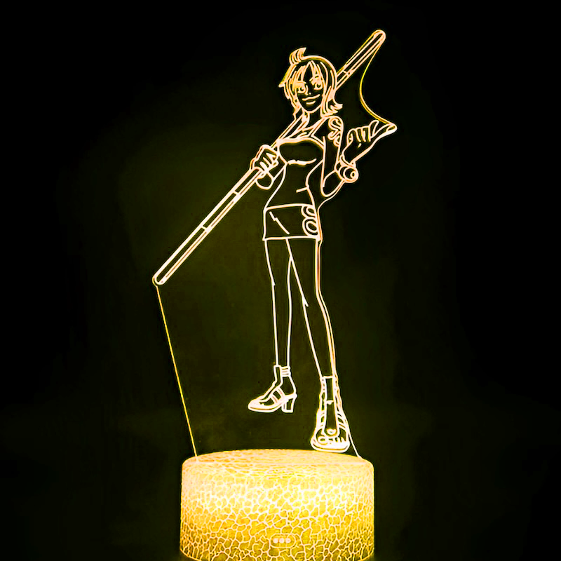 lampe 3d one piece nami yellow