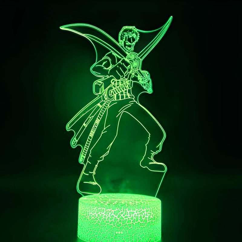 lampe 3d one piece zorro sabres green