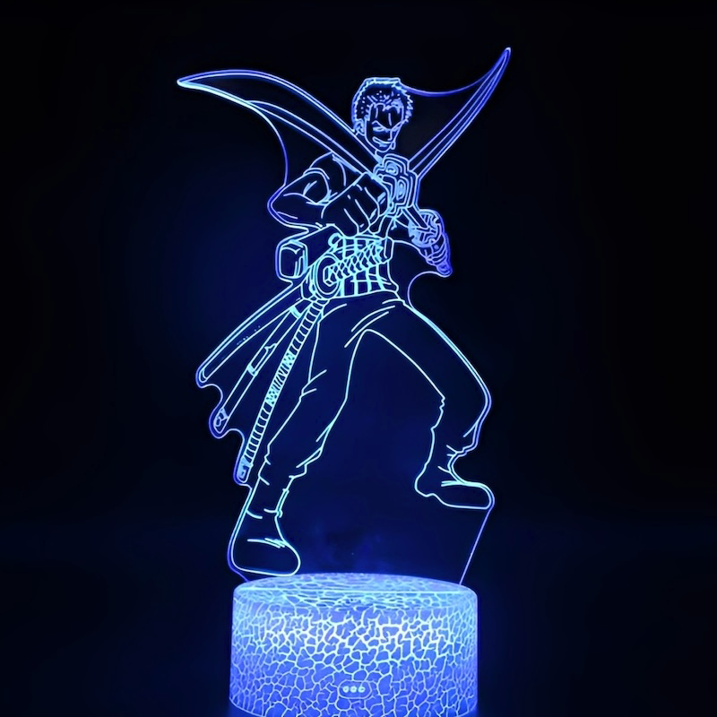 lampe 3d one piece zorro sabres blue