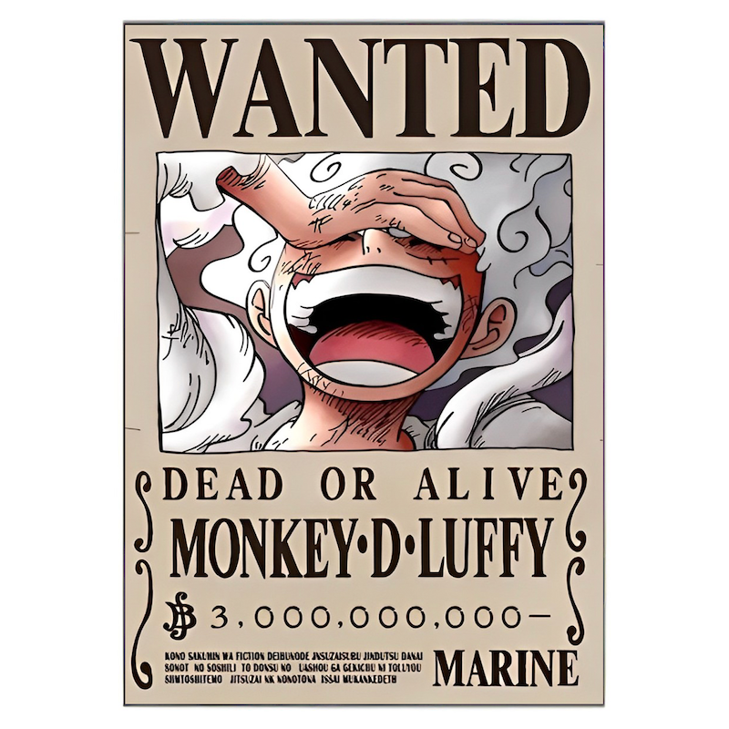 tableau one piece wanted monkey luffy 3