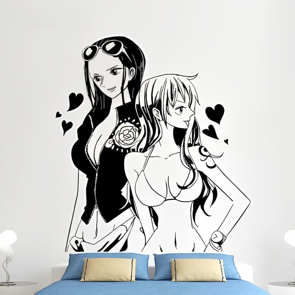 sticker mural one piece nico robin nami 2