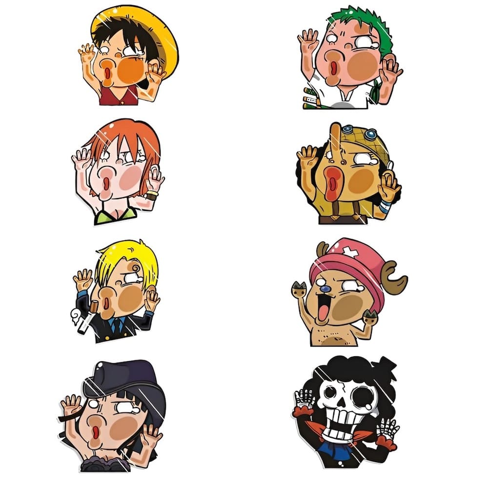 autocollants one piece mugiwara face glasse 1