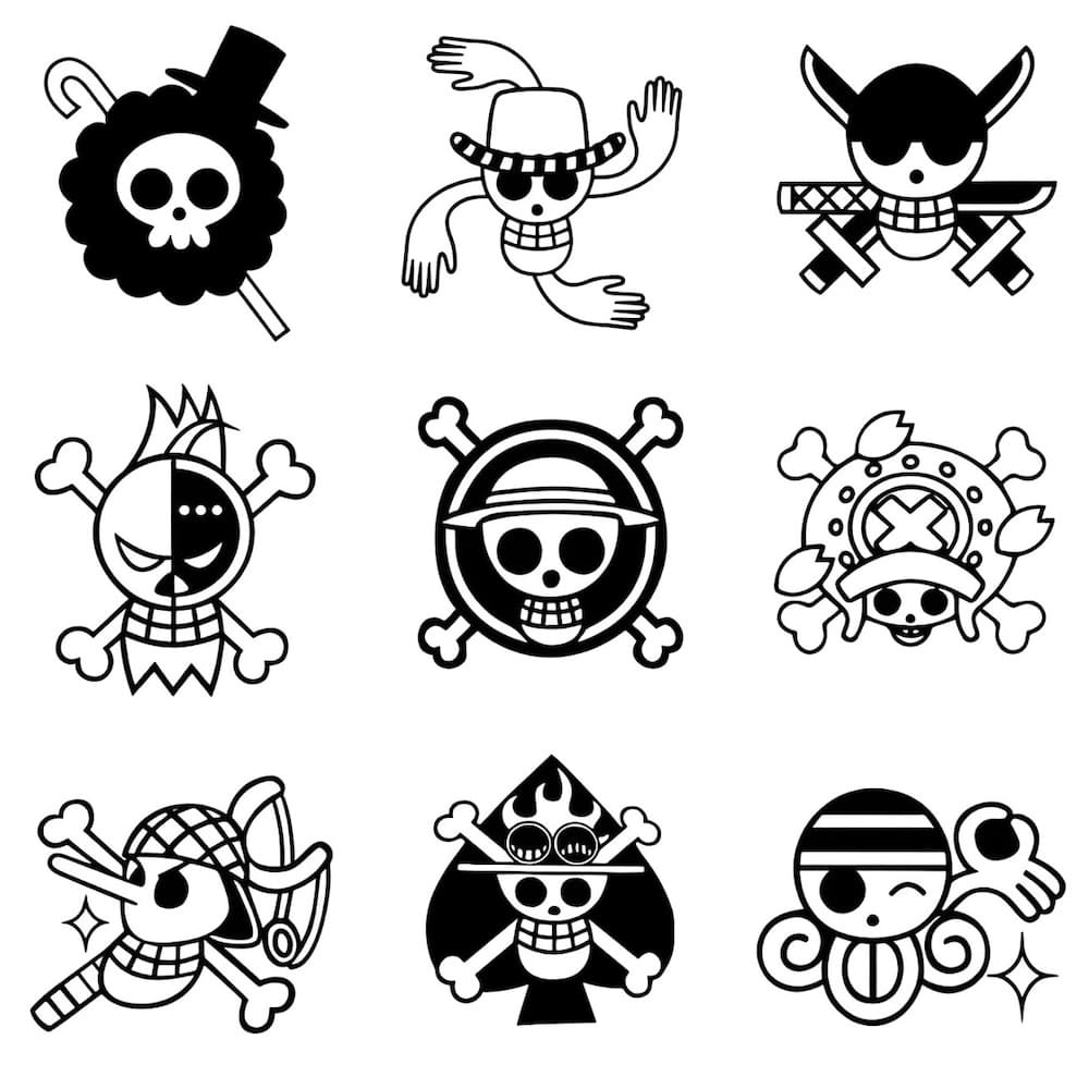 autocollant one piece jolly roger