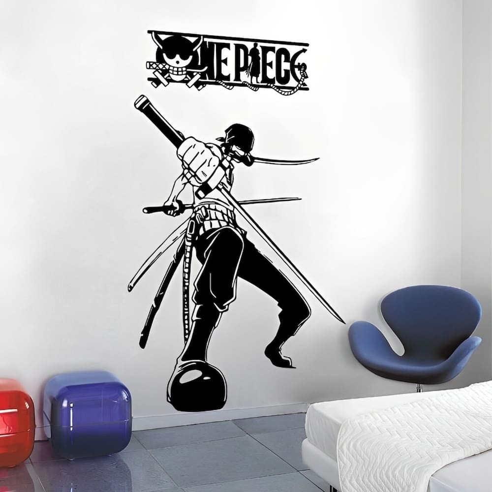 stickers mural zoro sabres one piece