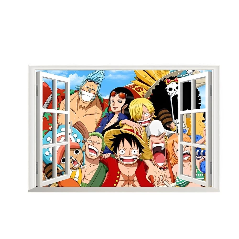 stickers mural fenetre one piece 1