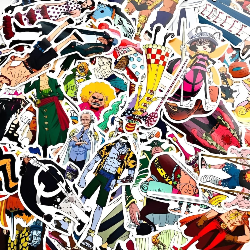 autocollants pack realiste one piece 1