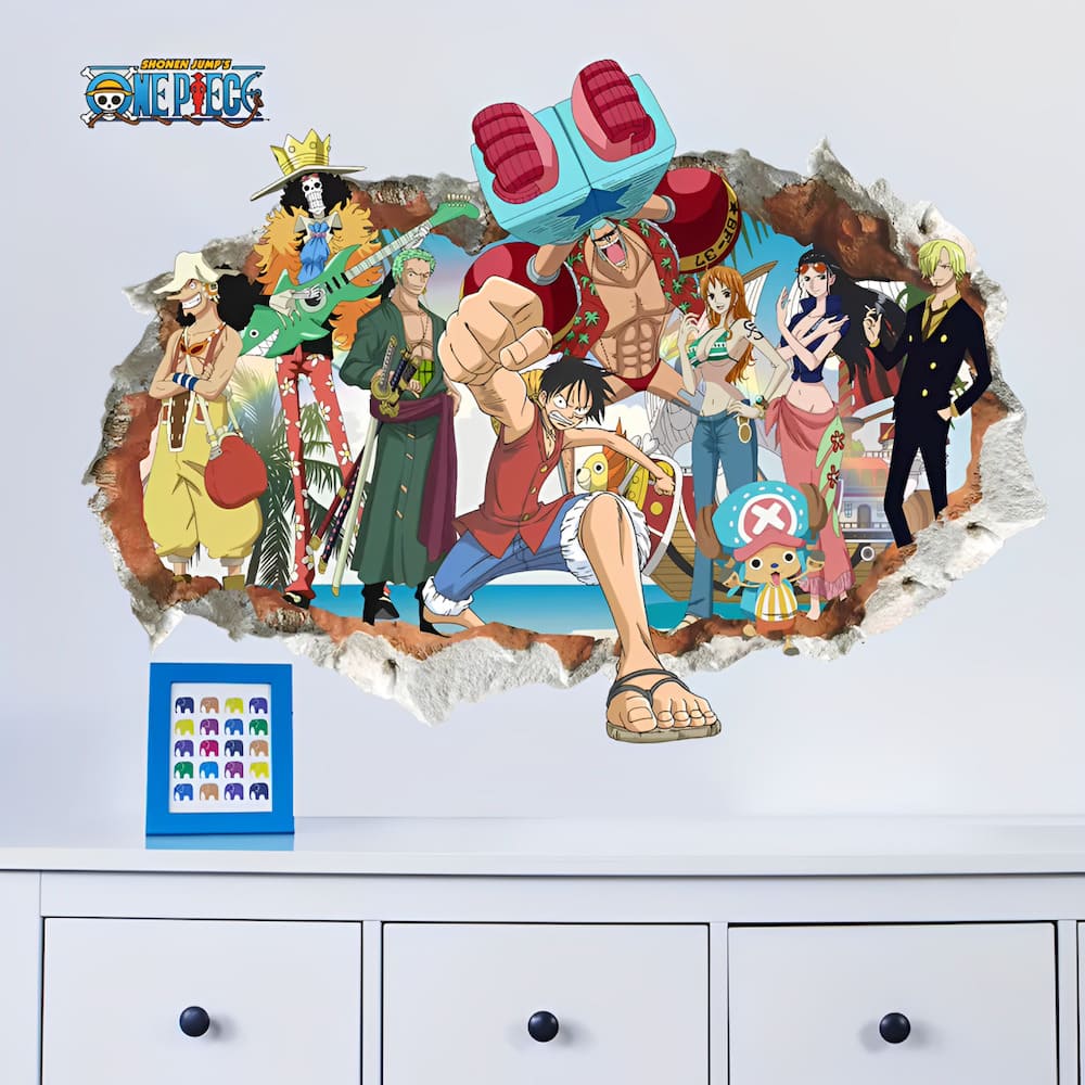 sticker mural one piece mugiwara 1