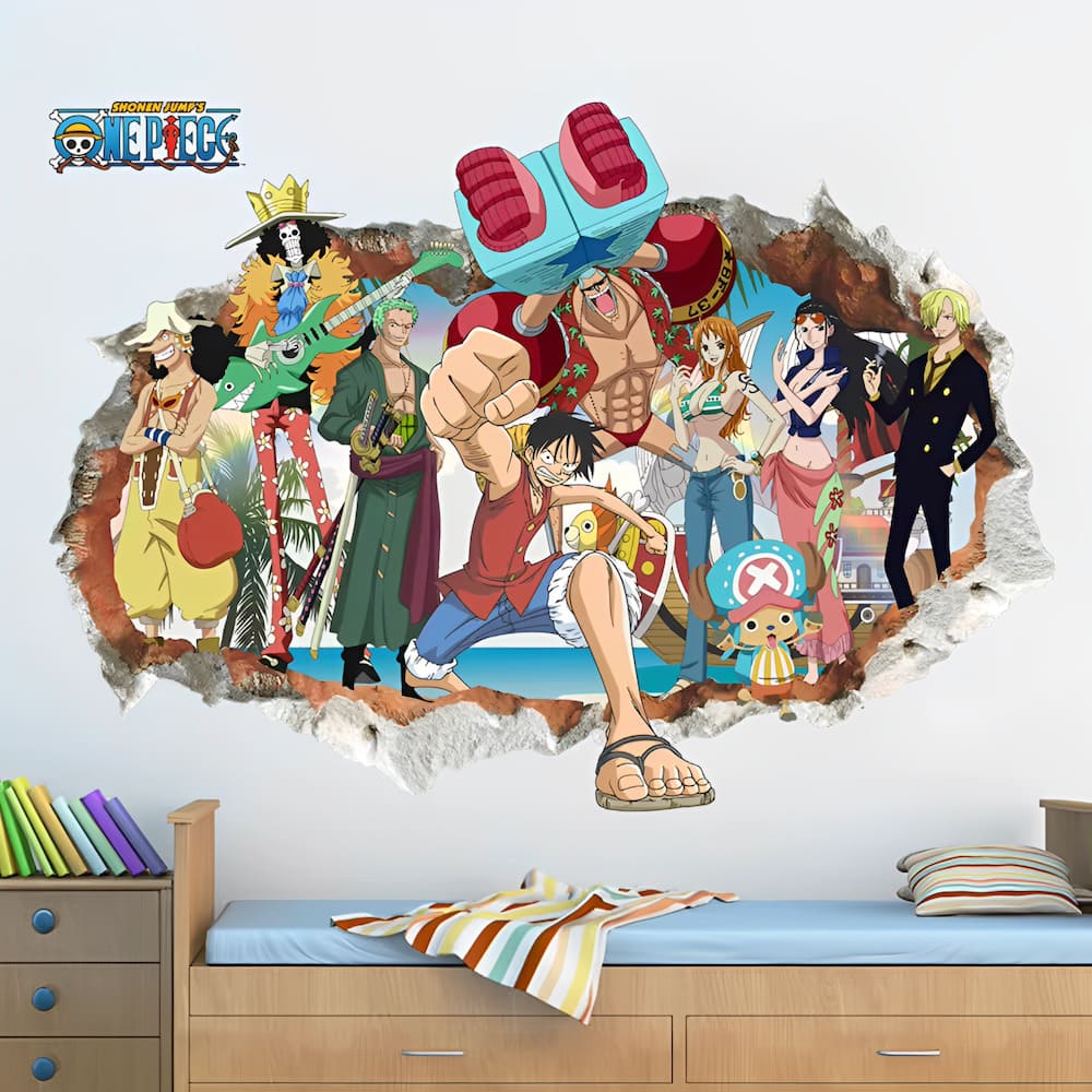 sticker mural one piece mugiwara 4