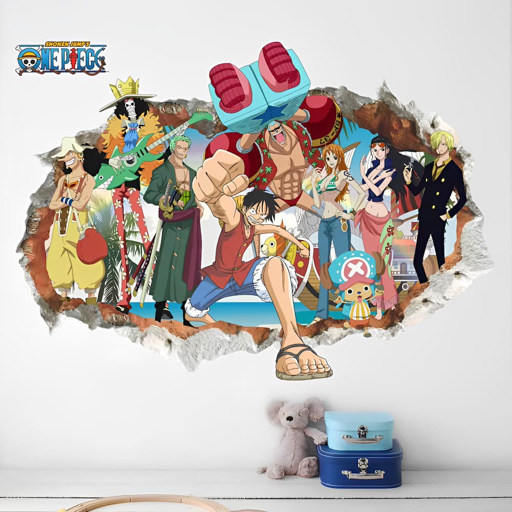 sticker mural one piece mugiwara 2