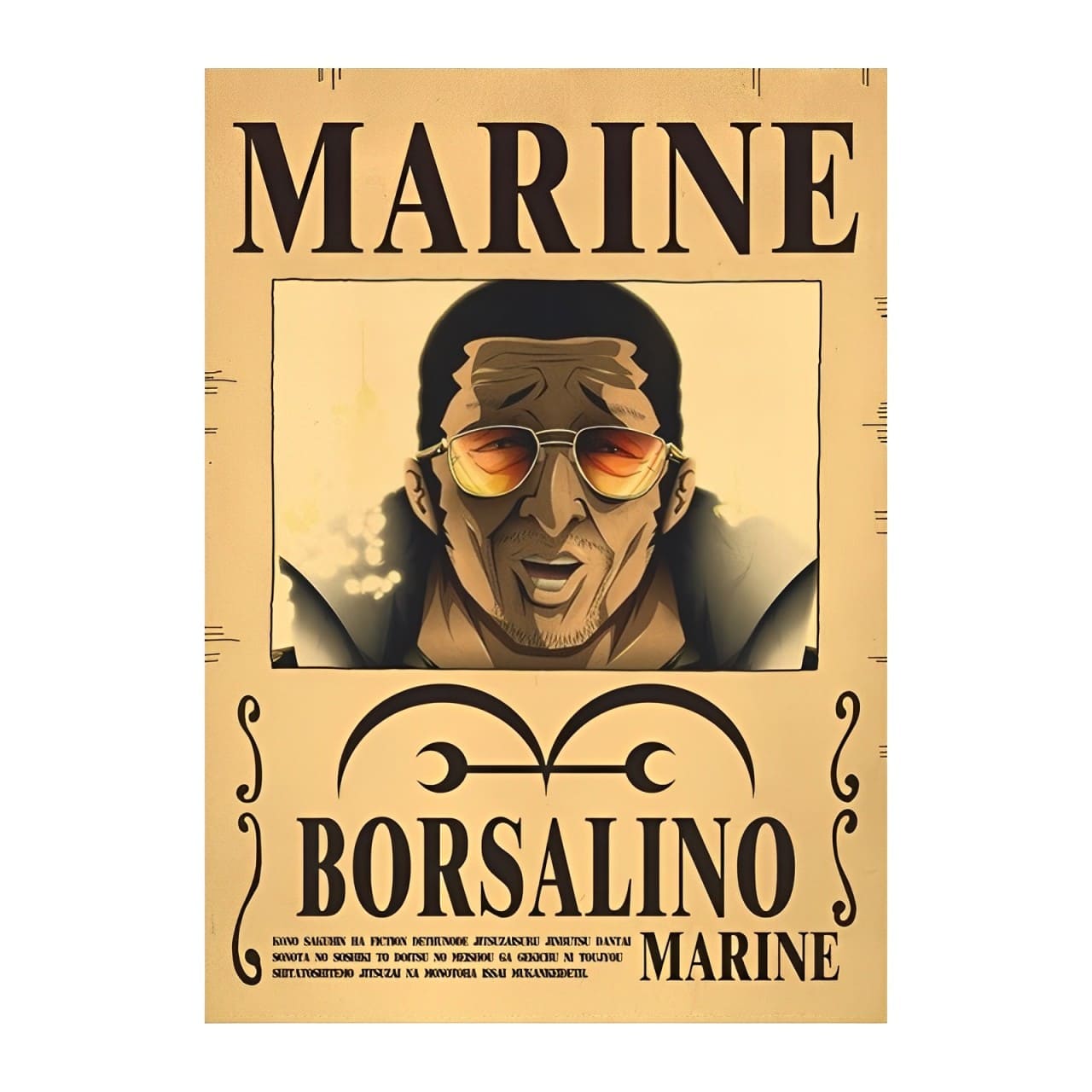 affiche wanted one piece borsalino
