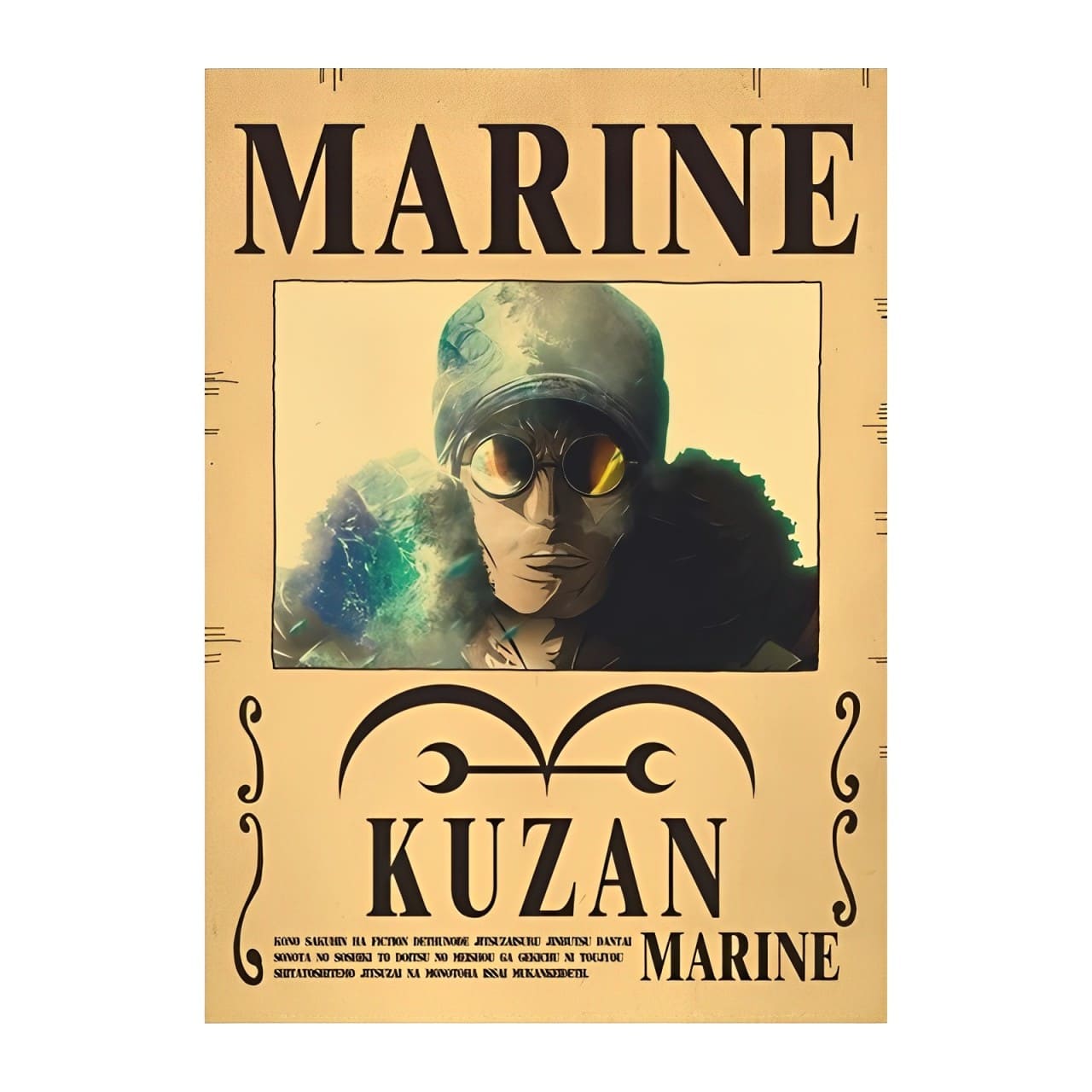 affiche wanted one piece kuzan