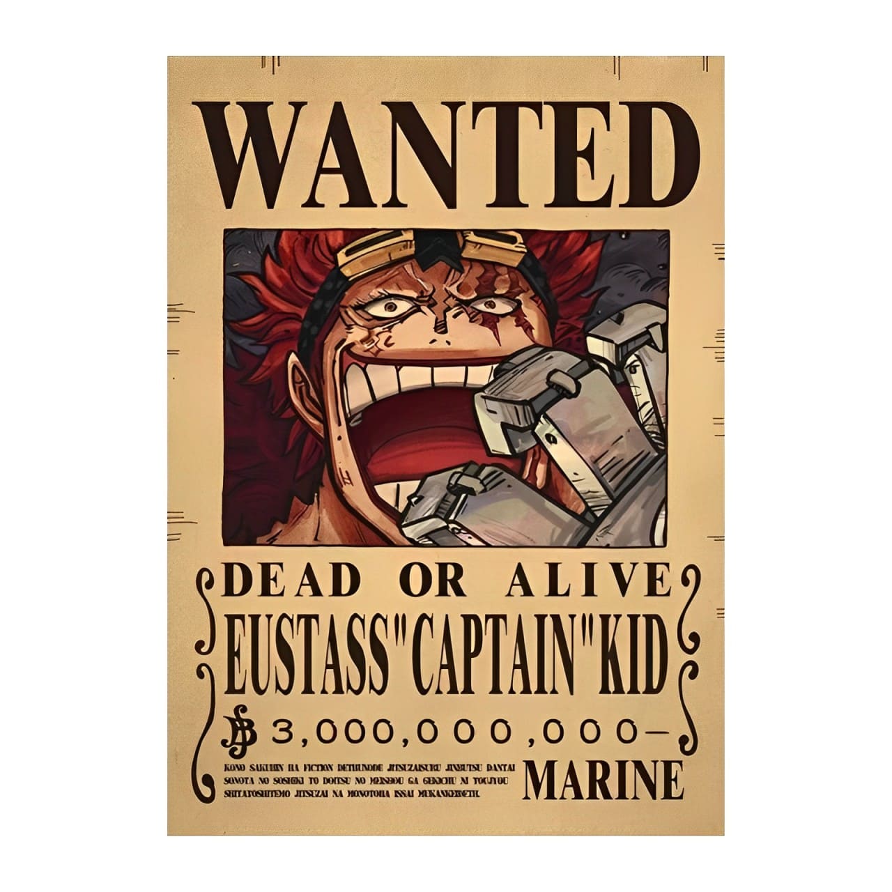 affiche wanted one piece eustass kid 2