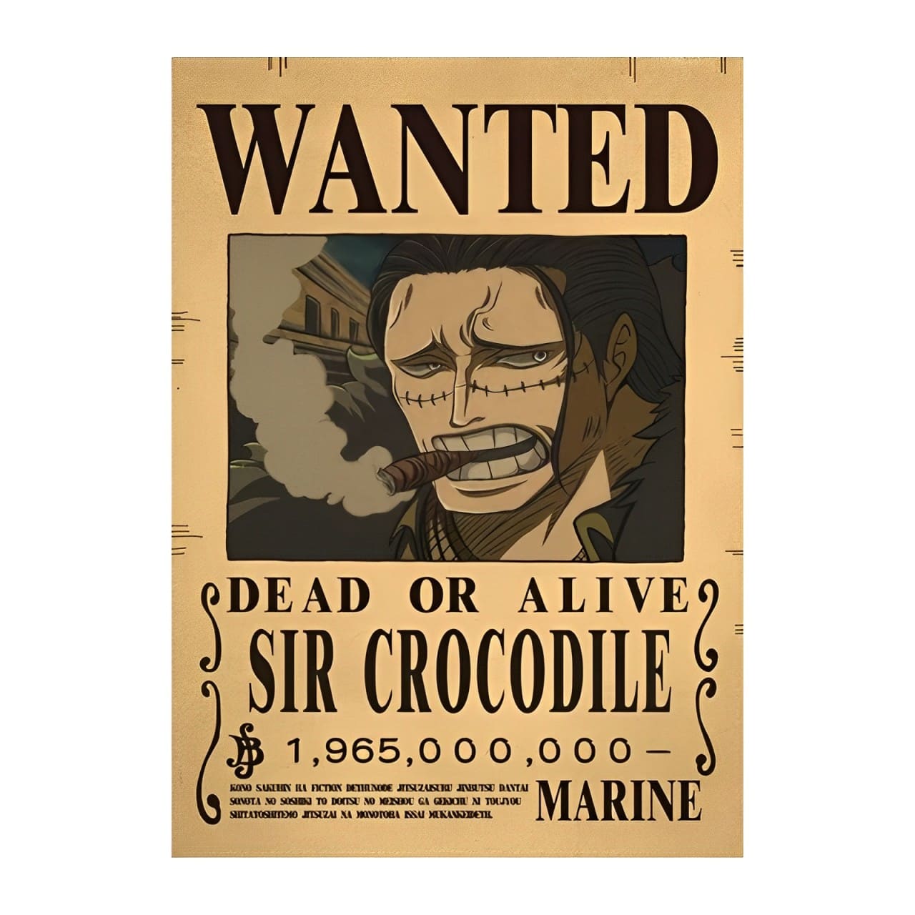 affiche wanted one piece sir crocodile 2