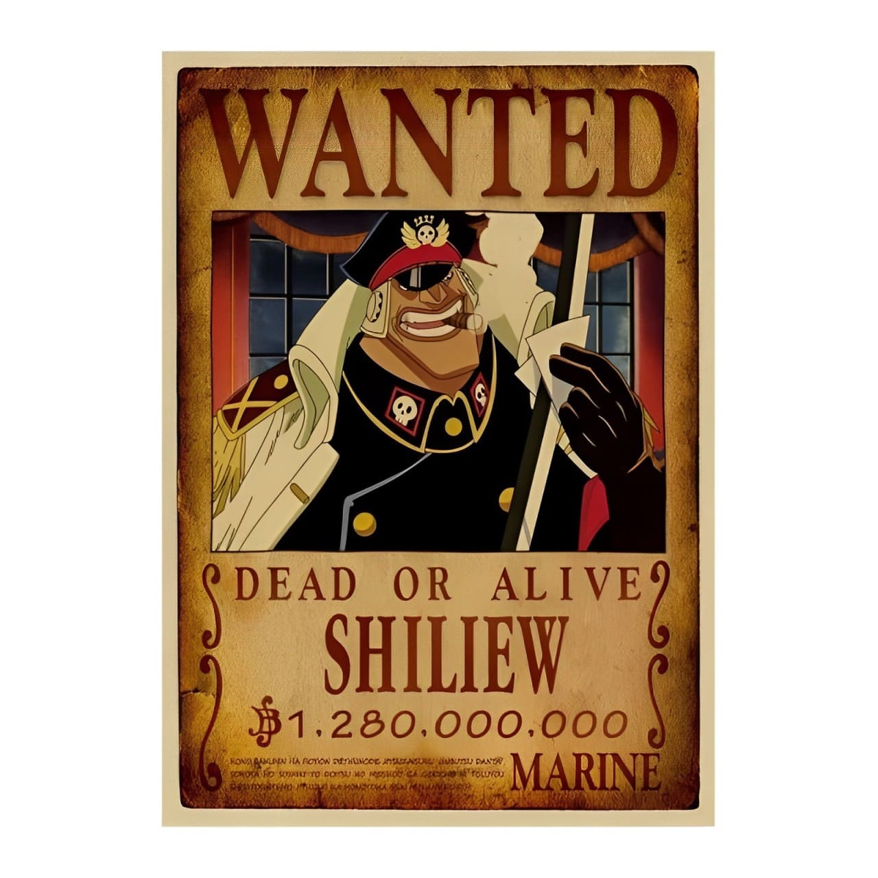affiche wanted avis de recherche shiliew one piece