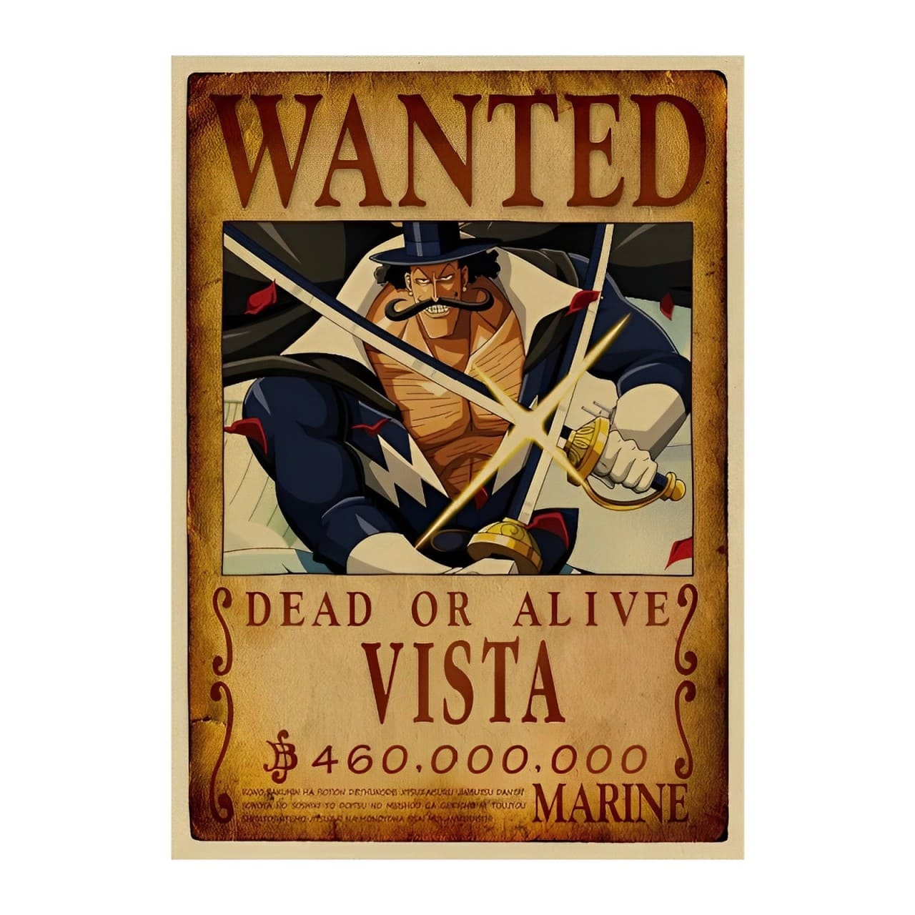 affiche wanted avis de recherche vista one piece