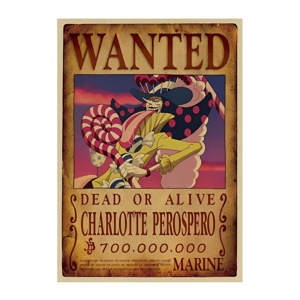 affiche wanted avis de recherche charlotte perospero one piece