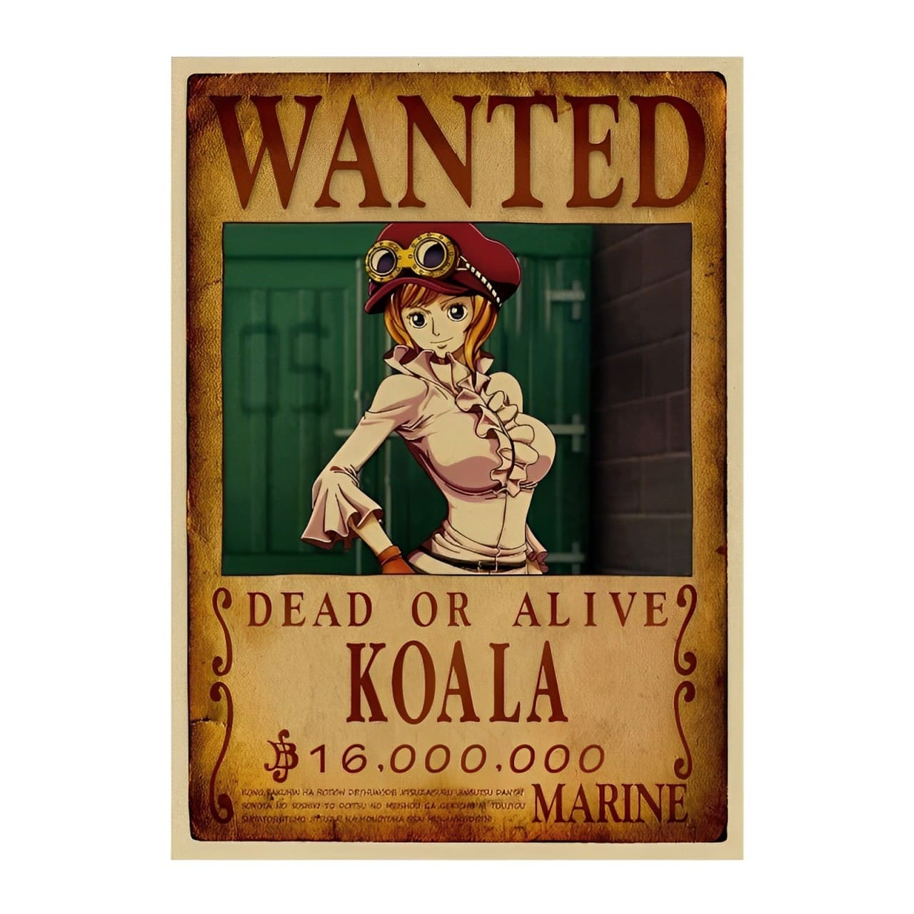 affiche wanted avis de recherche koala one piece