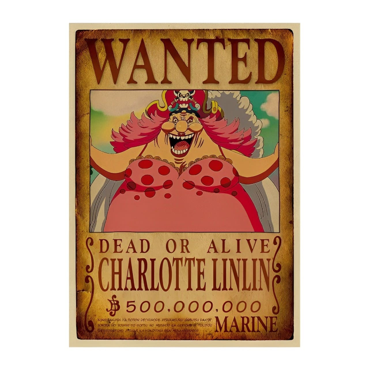 affiche wanted avis de recherche charlotte linlin one piece