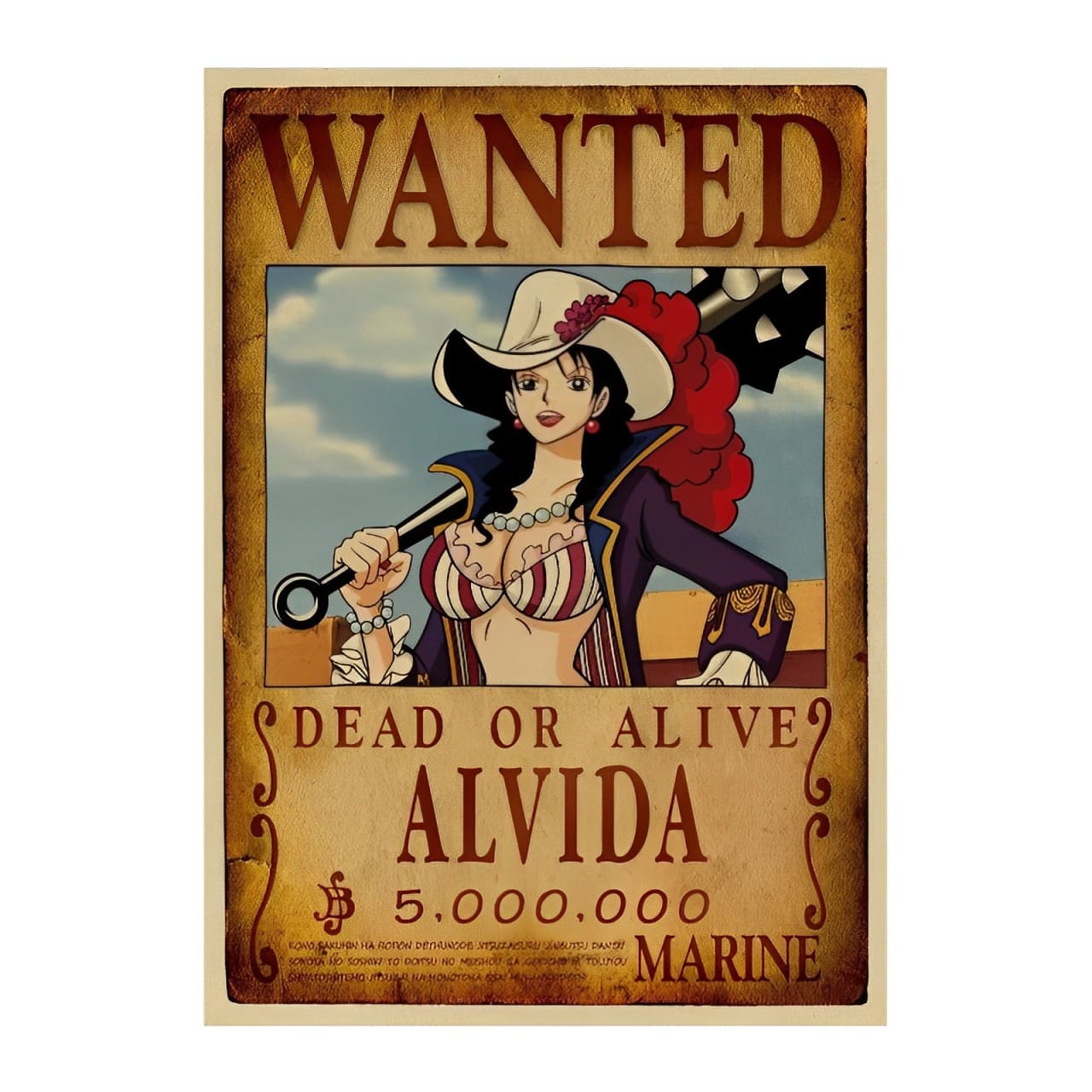 affiche wanted avis de recherche alvida one piece
