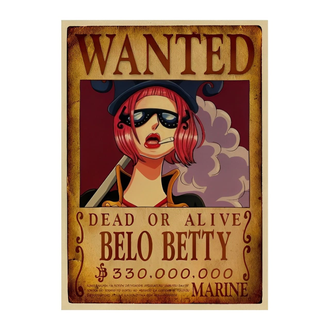 affiche wanted avis de recherche belo betty one piece