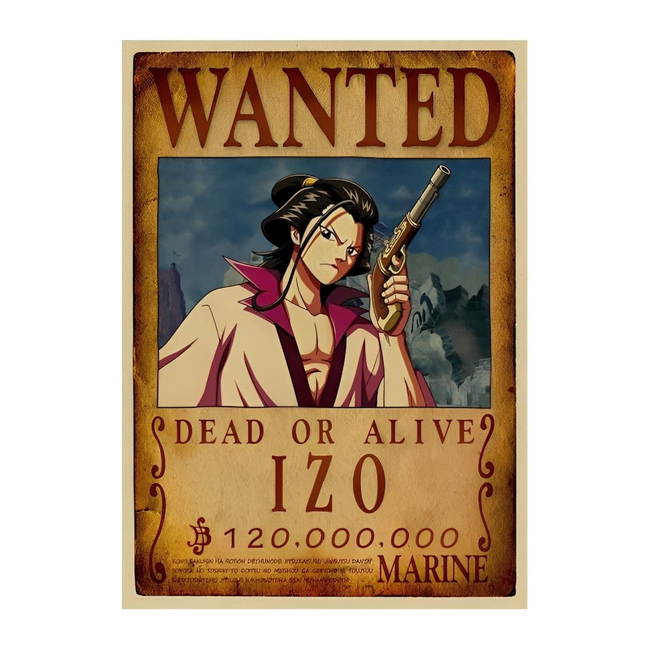 affiche wanted avis de recherche izo one piece