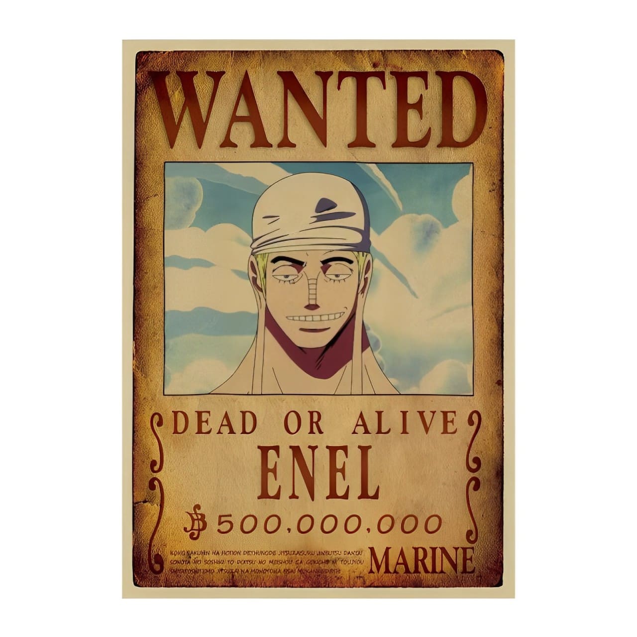 affiche wanted avis de recherche enel one piece
