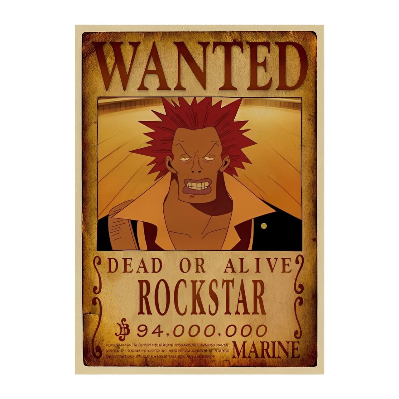 affiche wanted avis de recherche rockstar one piece