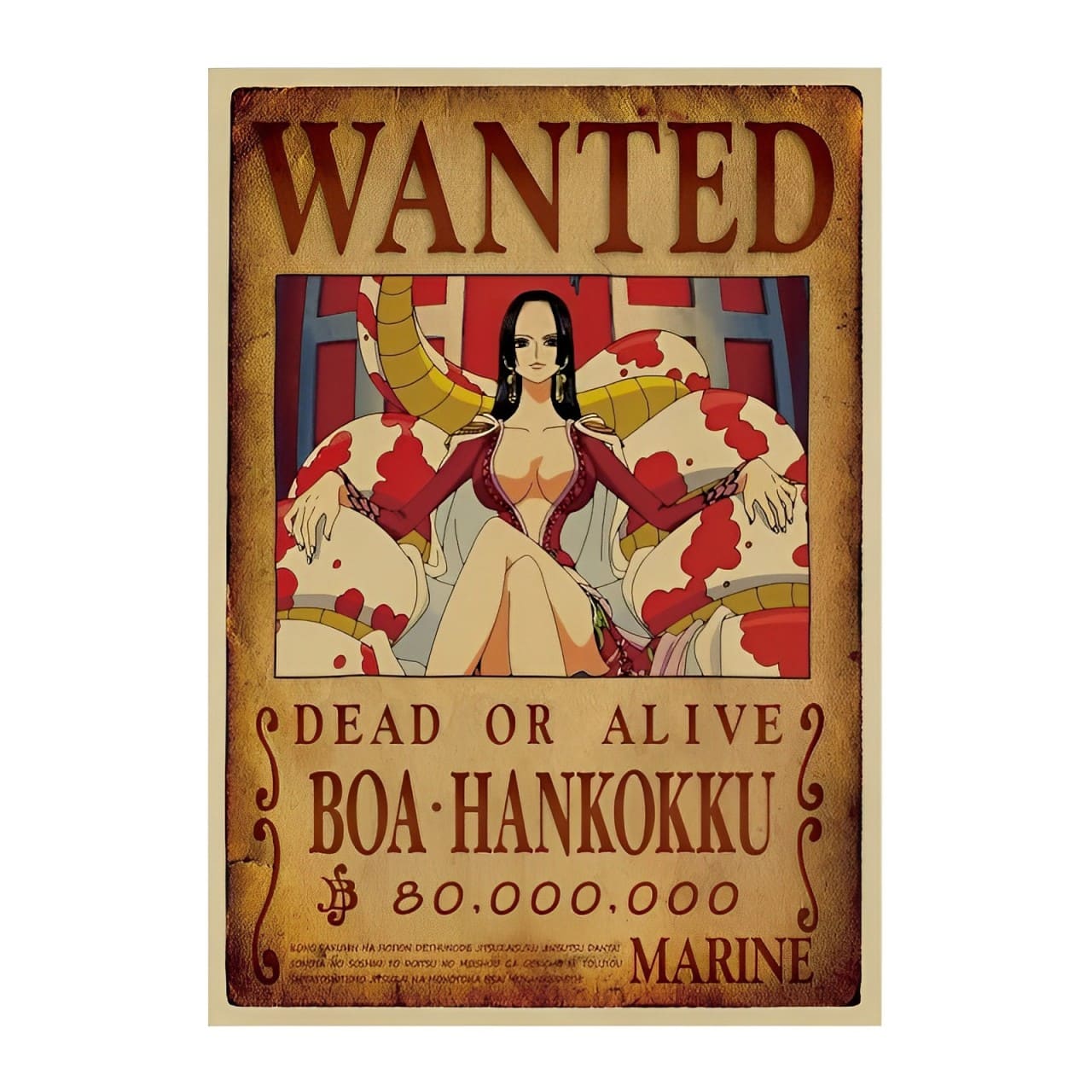 affiche wanted avis de recherche boa hancock one piece