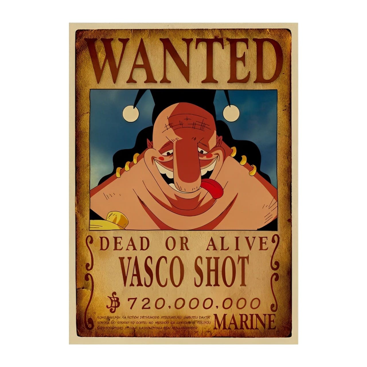 affiche wanted avis de recherche vasco shot one piece