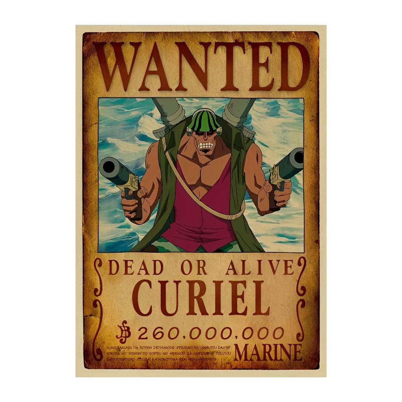 affiche wanted avis de recherche curiel one piece
