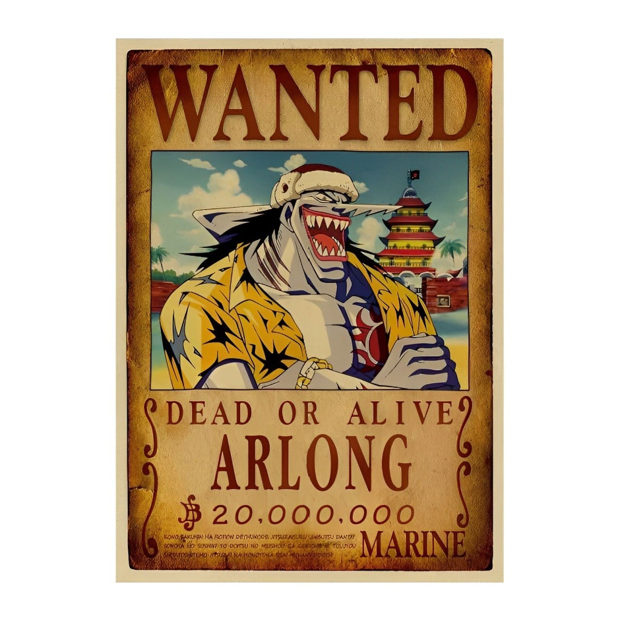 affiche wanted avis de recherche arlong one piece