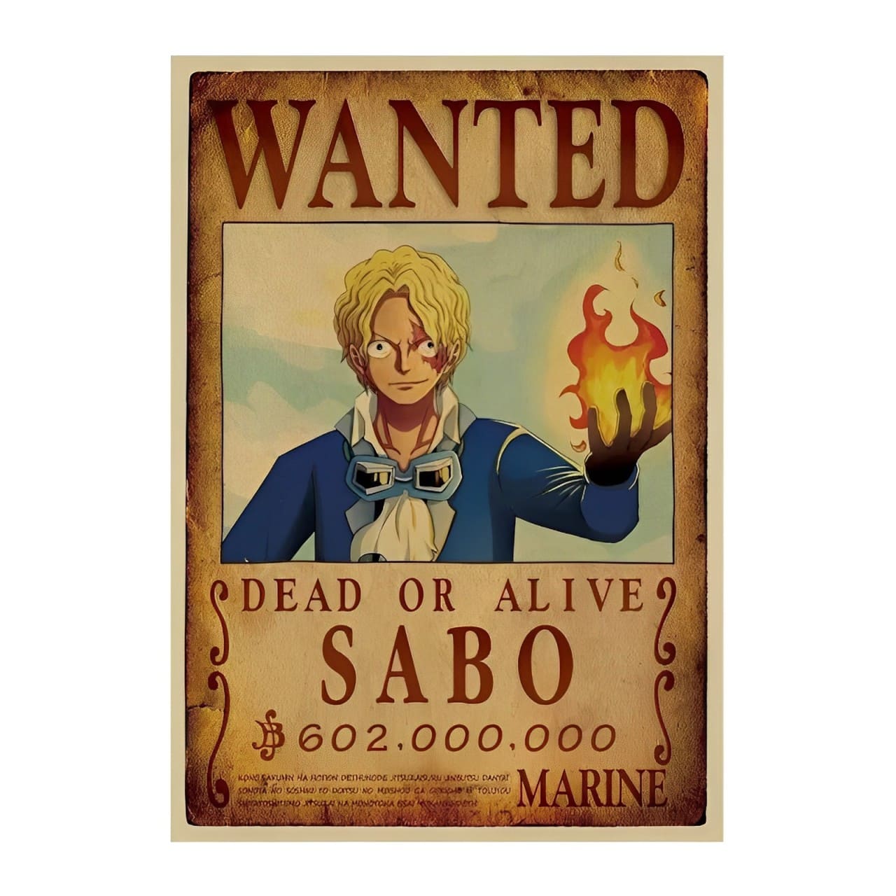 affiche wanted avis de recherche sabo one piece