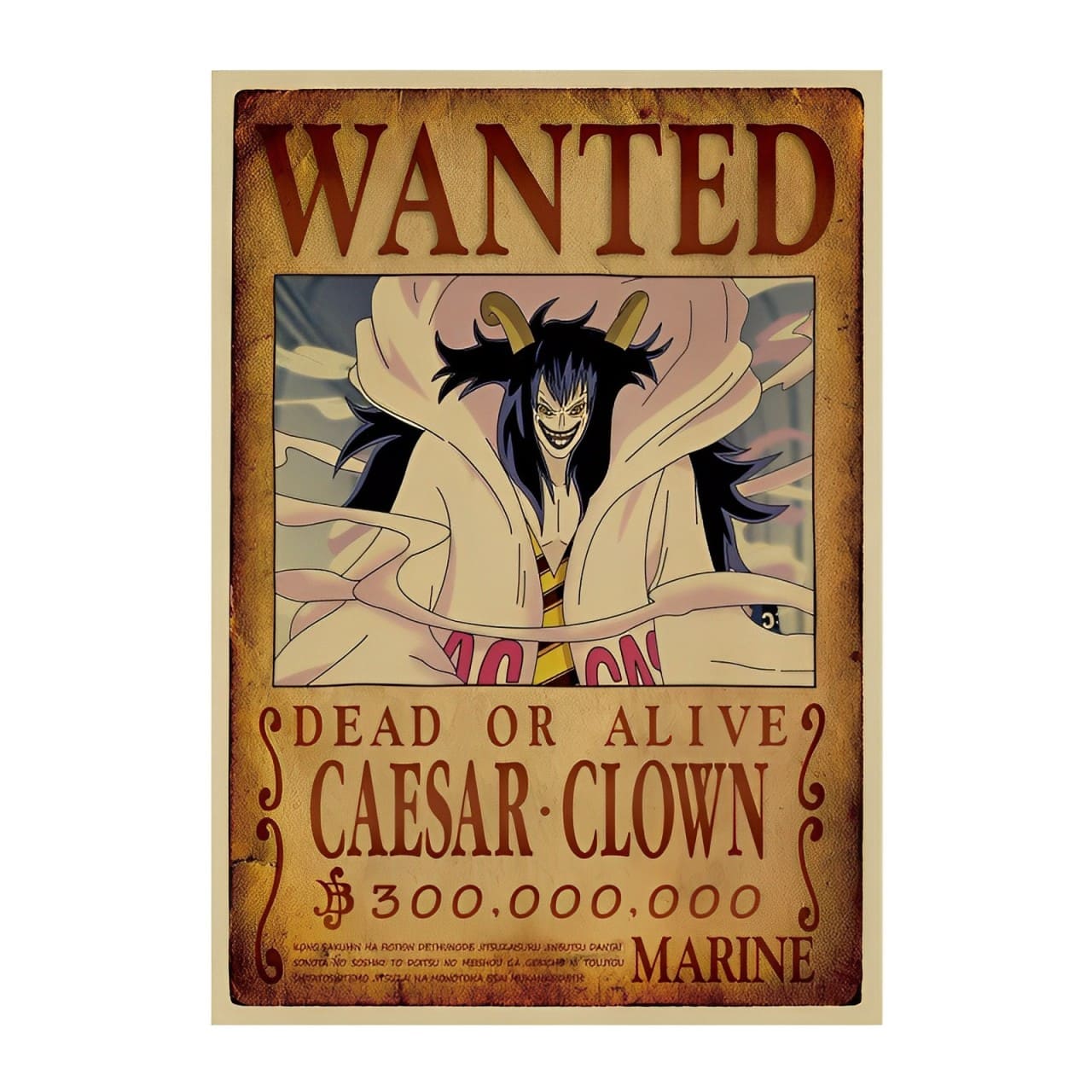 affiche wanted avis de recherche caesar clown one piece