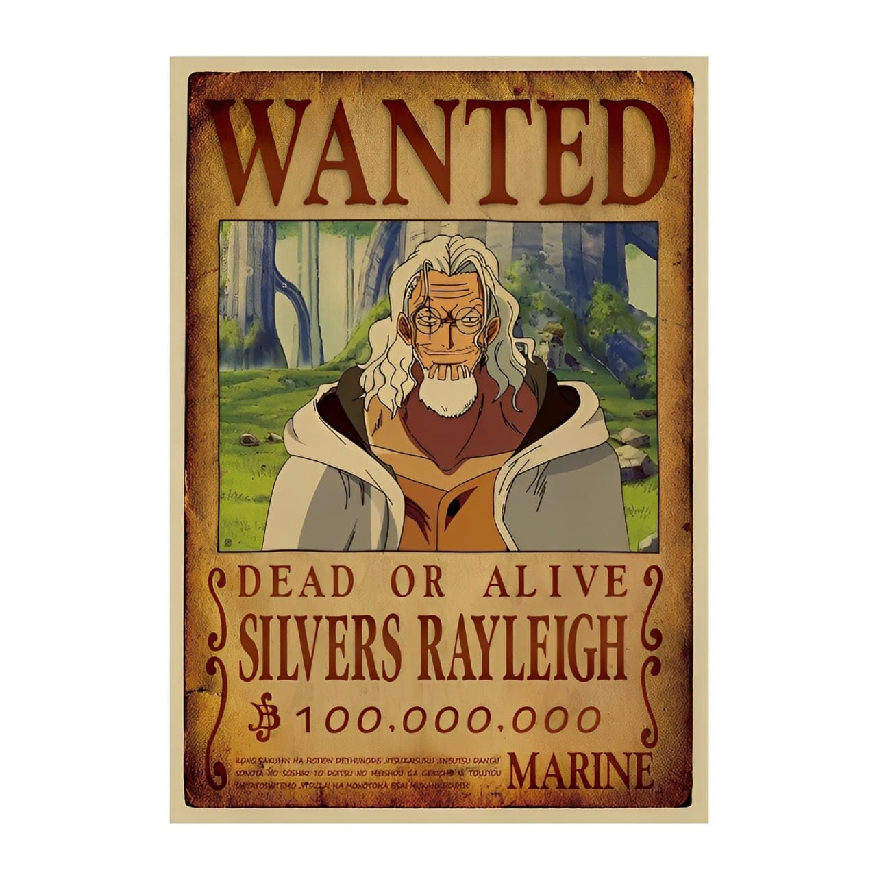affiche wanted avis de recherche silvers rayleigh one piece