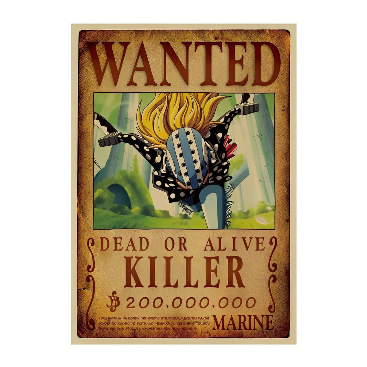 affiche wanted avis de recherche killer one piece