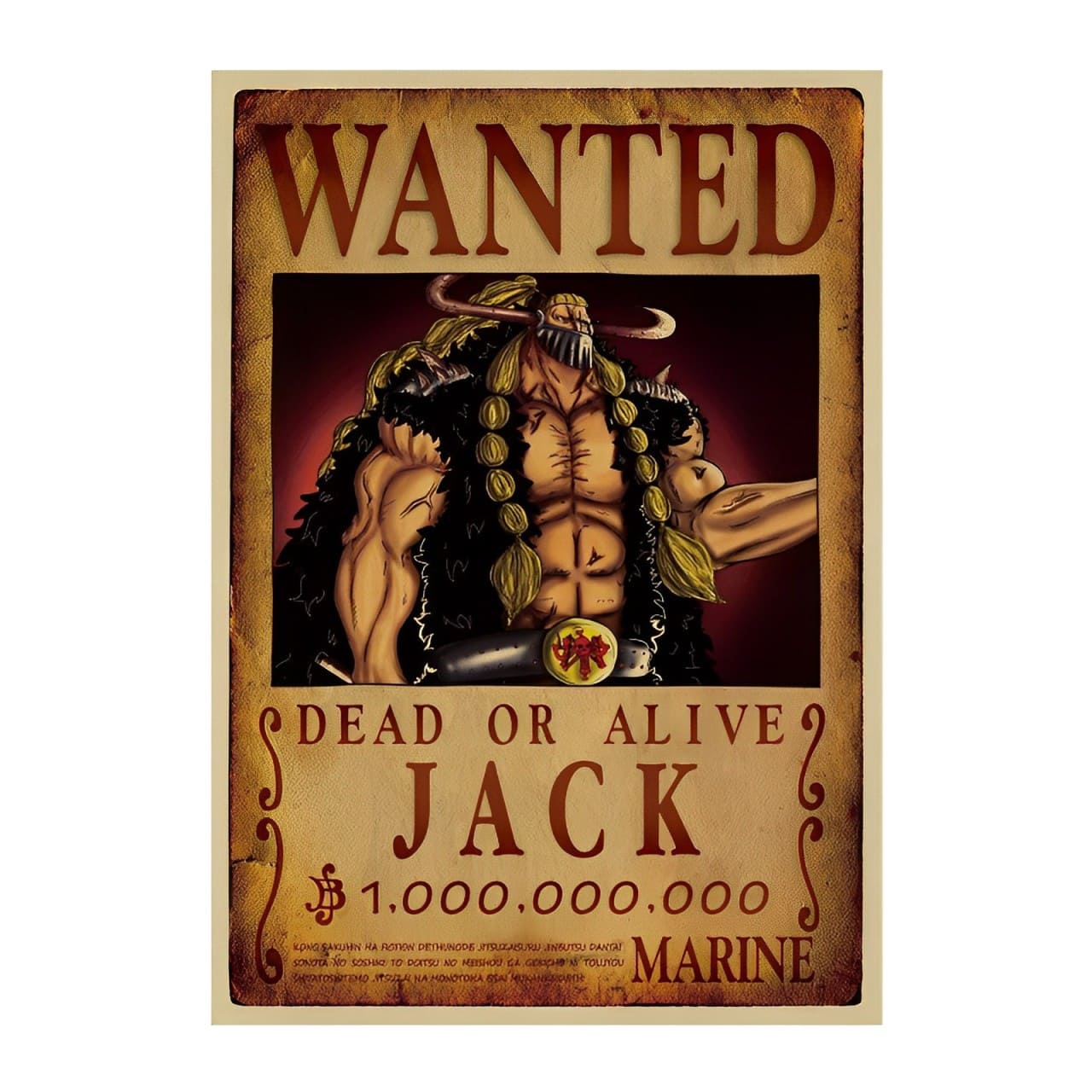 affiche wanted avis de recherche jack one piece