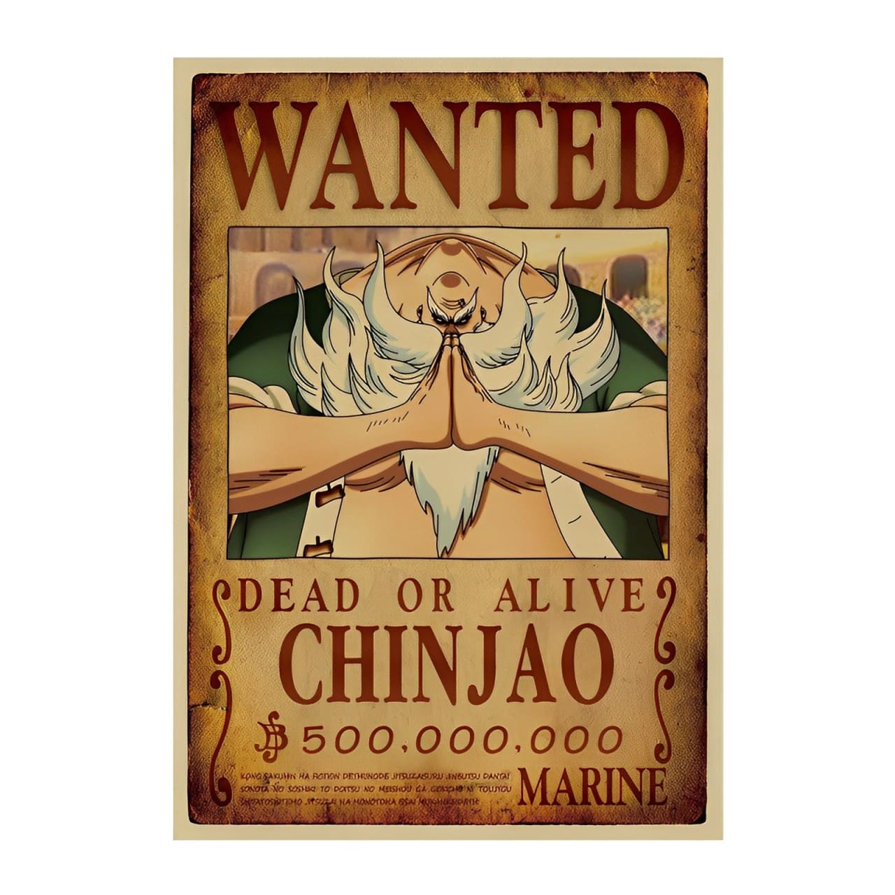 affiche wanted avis de recherche chinjao one piece