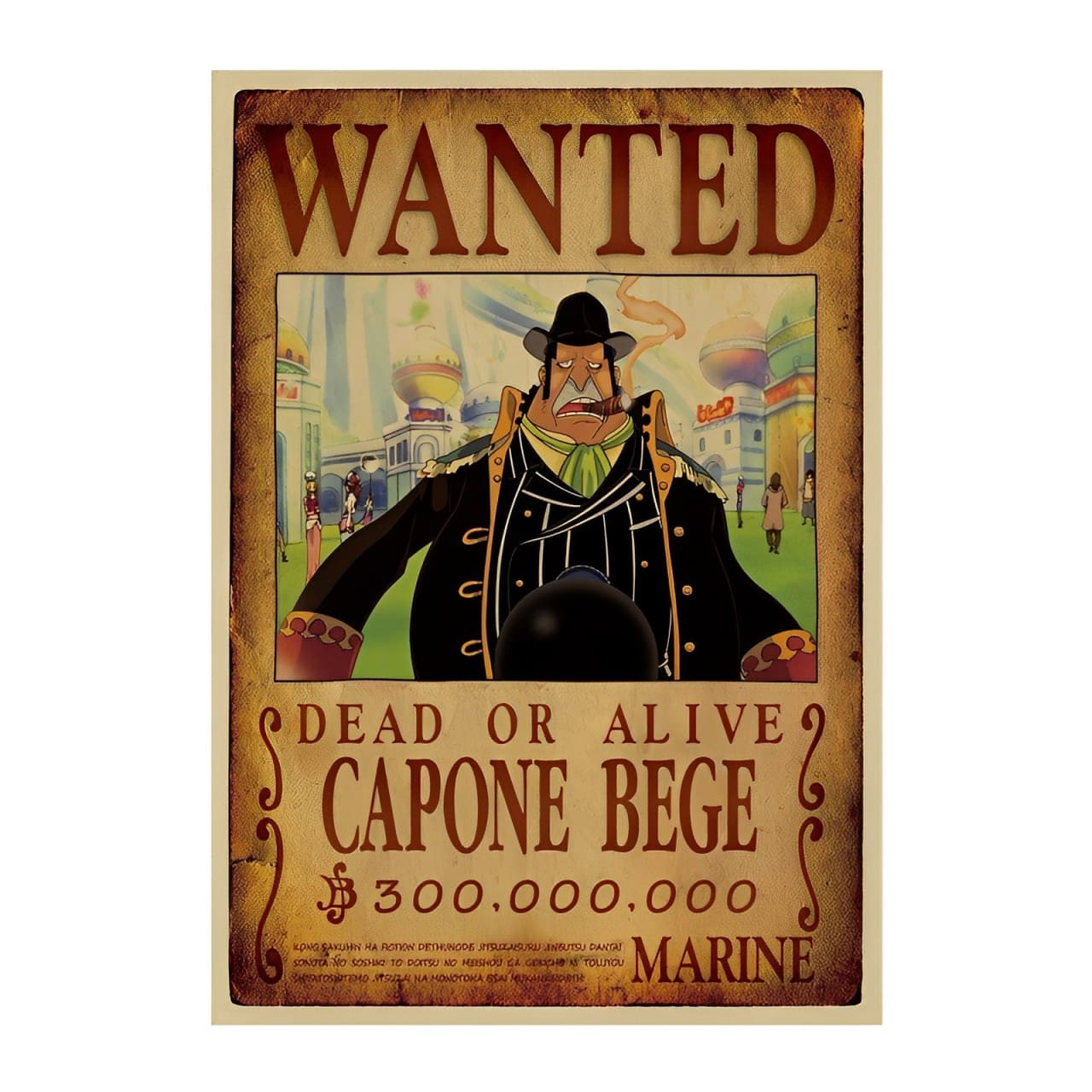 affiche wanted avis de recherche capone bege one piece