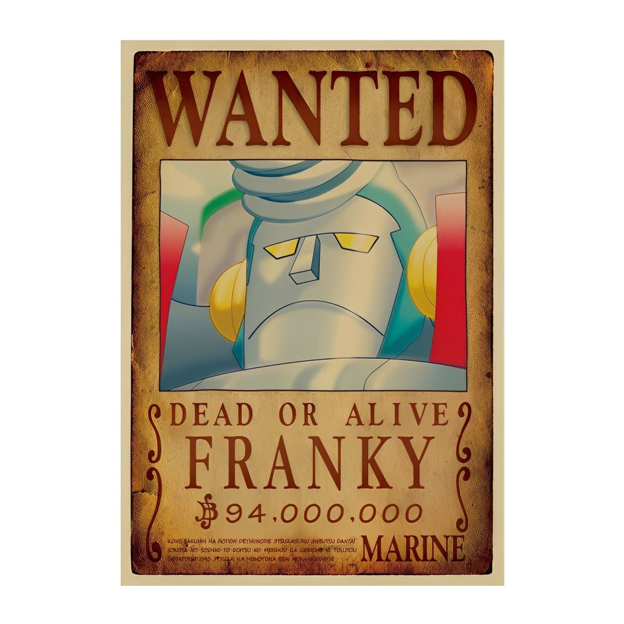 affiche wanted avis de recherche franky one piece