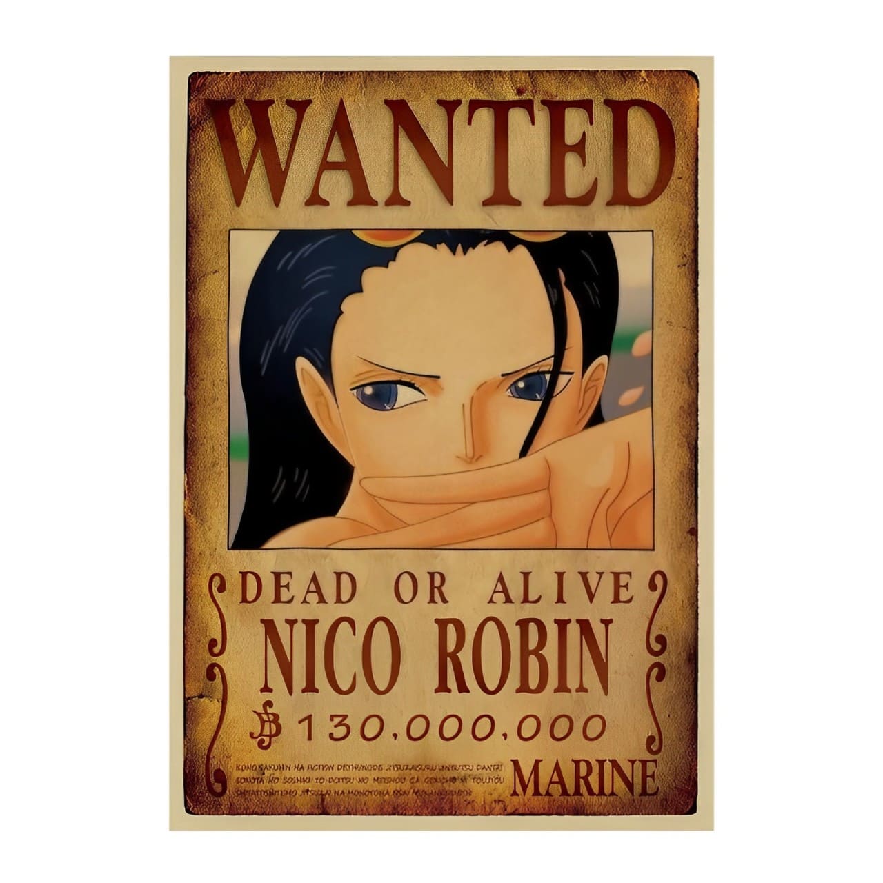affiche wanted avis de recherche nico robin one piece