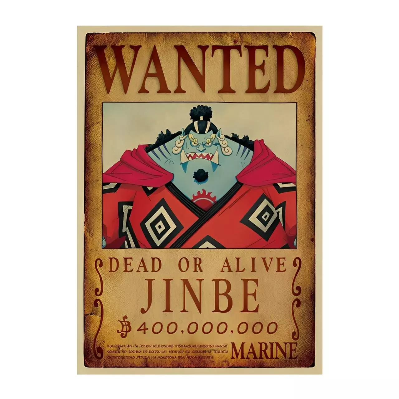 Affiche Wanted One Piece Jinbe
