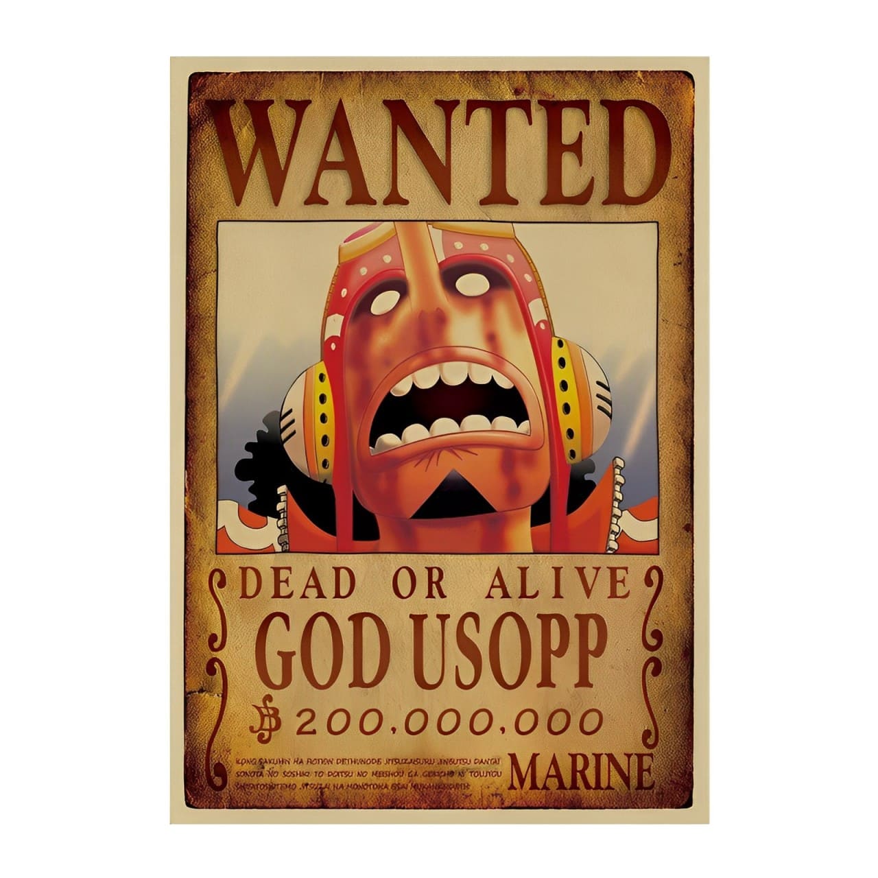 affiche wanted avis de recherche god usopp one piece