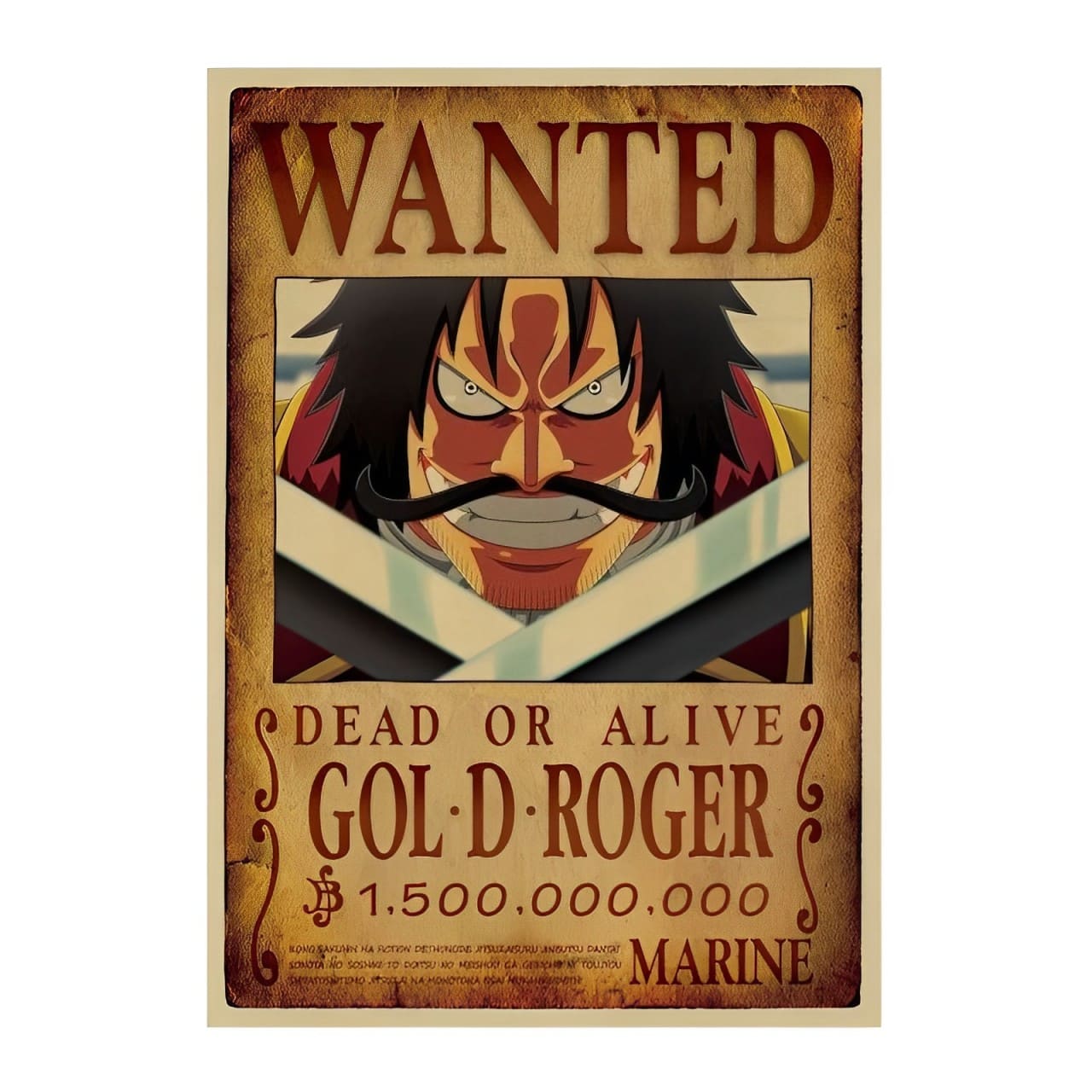 affiche wanted avis de recherche gol d roger one piece