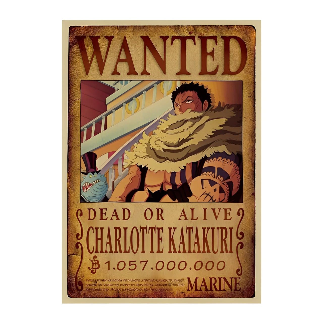 affiche wanted avis de recherche charlotte katakuri one piece