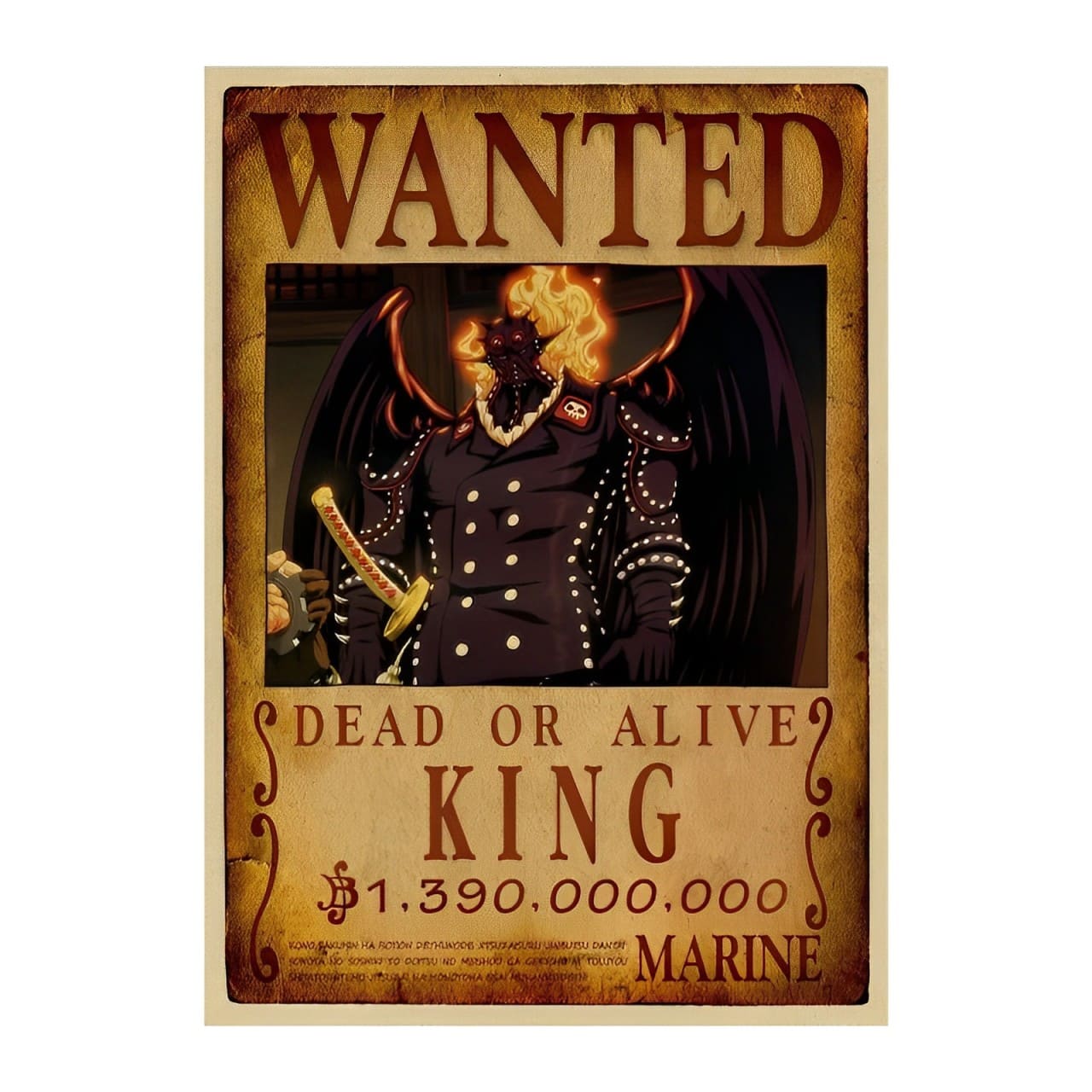 affiche wanted avis de recherche king one piece
