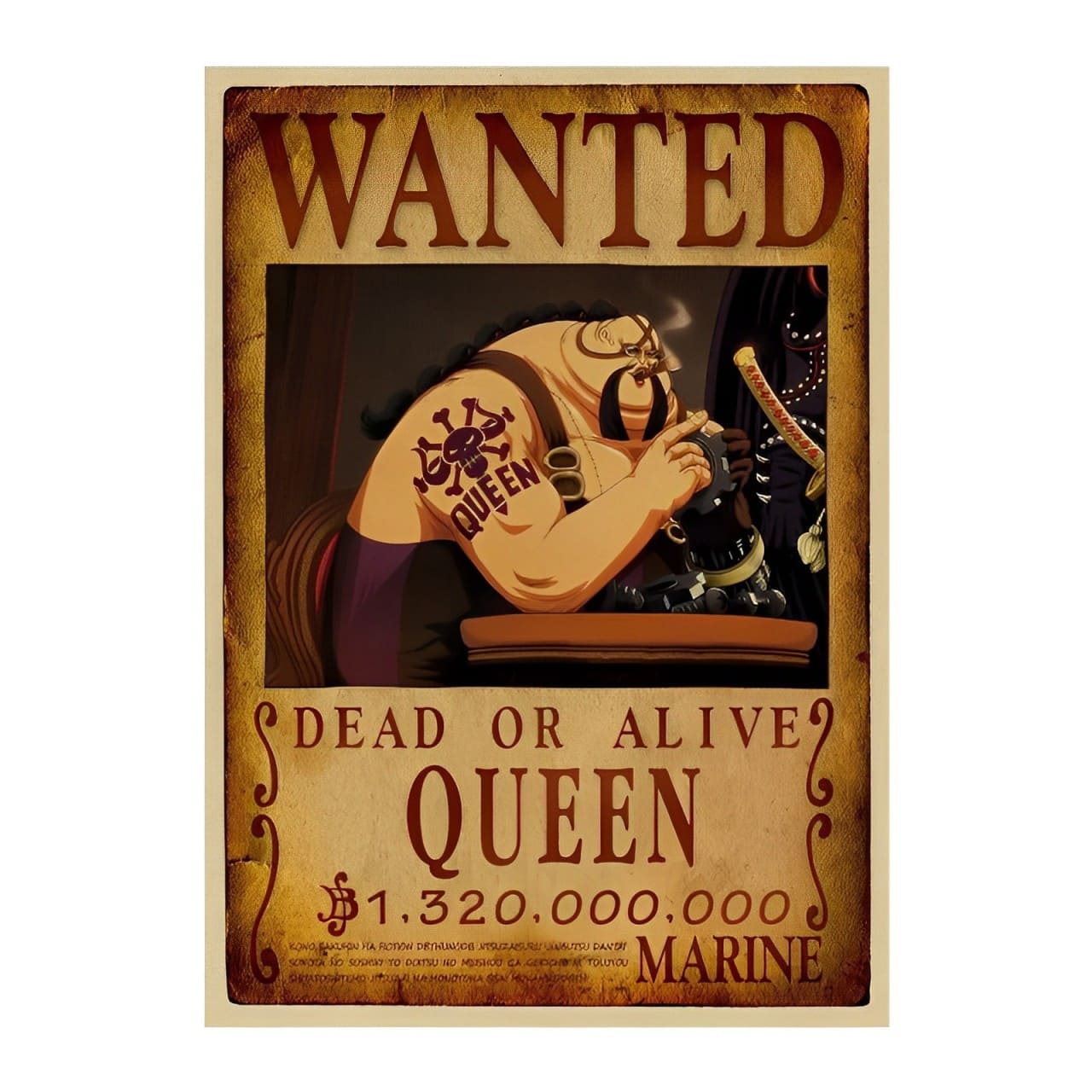 affiche wanted avis de recherche queen one piece